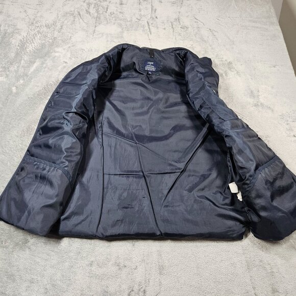 J Crew Vest Mens Large Navy Blue Down Fill Preppy Full Zip Puffer - Picture 4 of 7